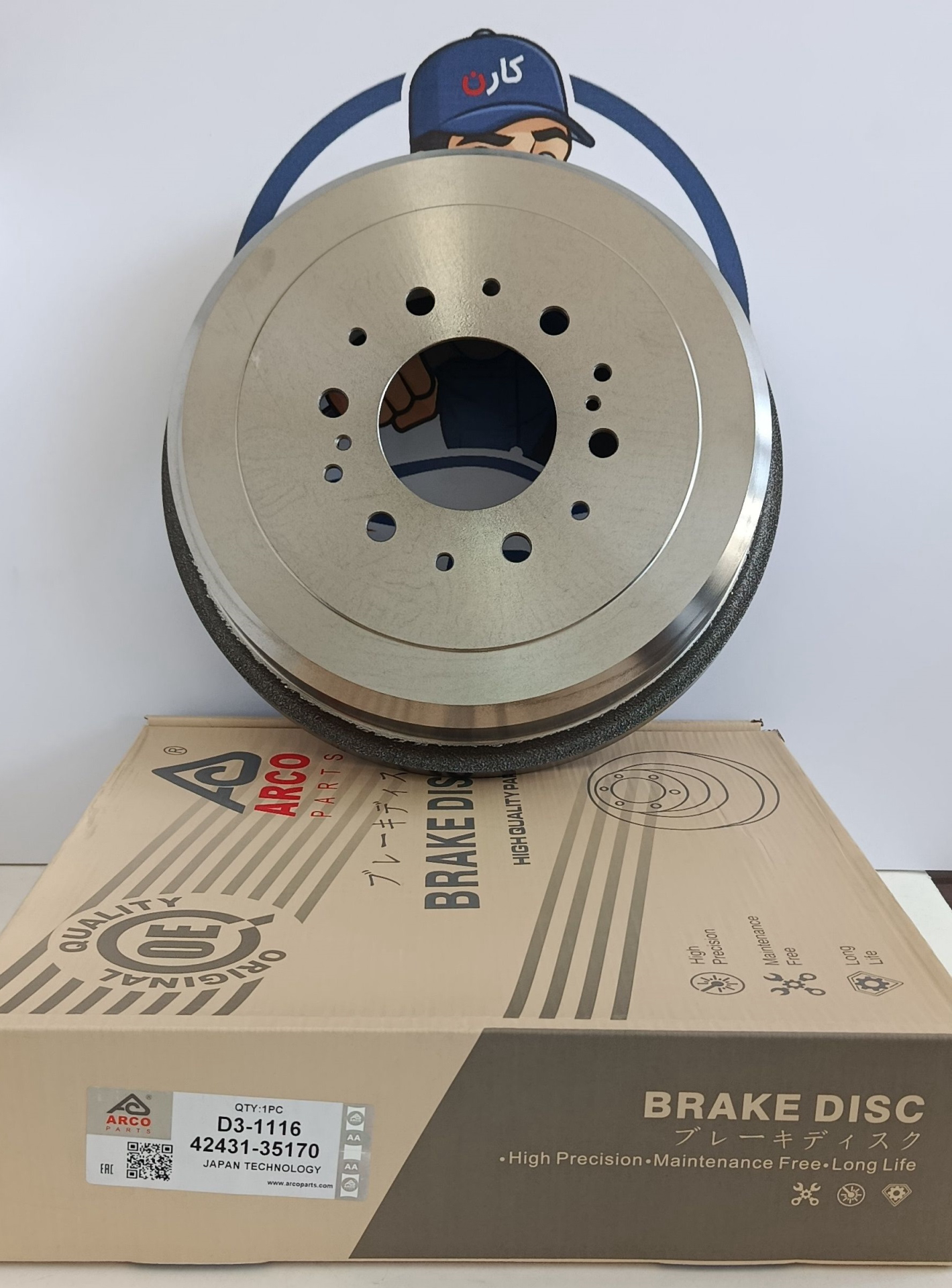 دیسک ترمز عقب D3-1116 آرکو تویوتا هایلوکس ، فورچونر   (42431-35170)