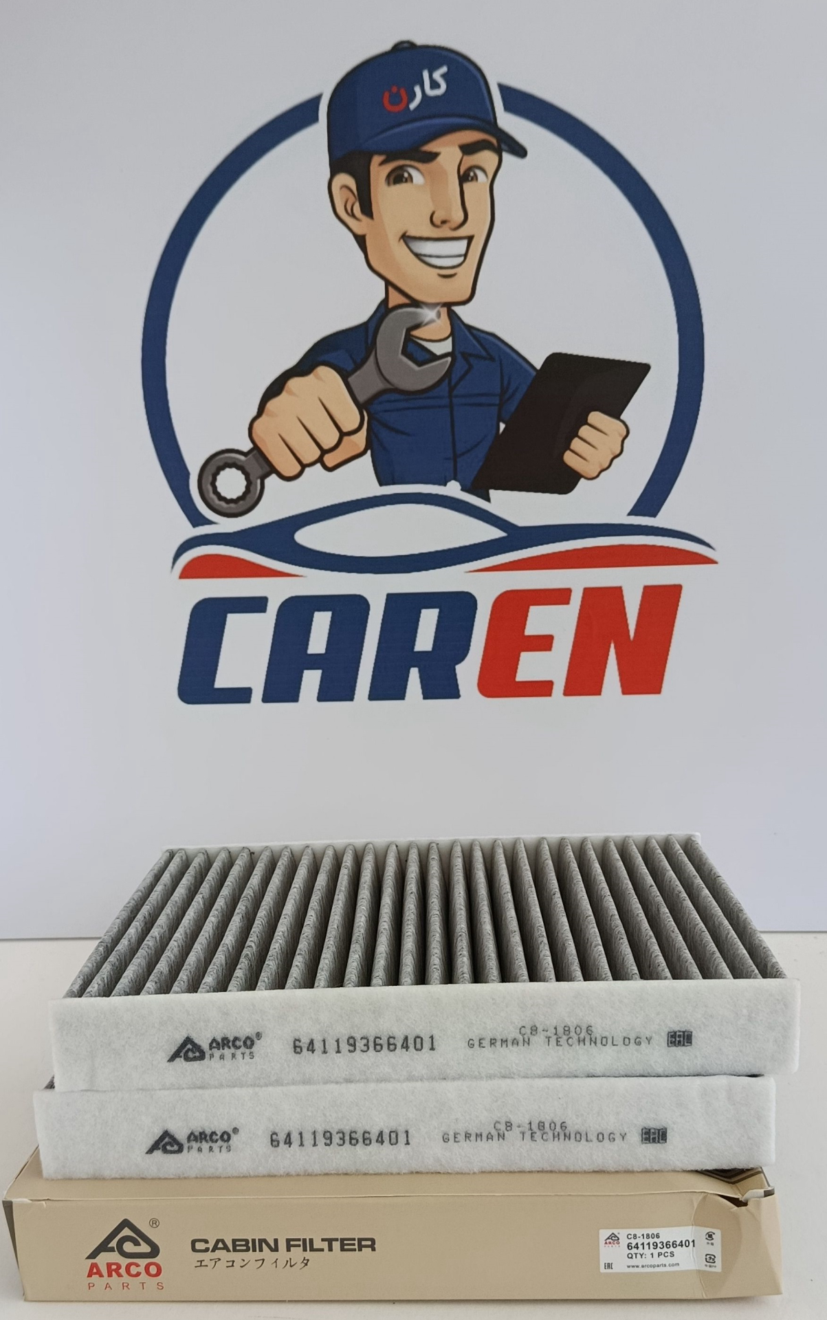 فیلتر هوای کابین C8-1806 آرکو بی ام و سری 530 ، سری 730 (64119366401)