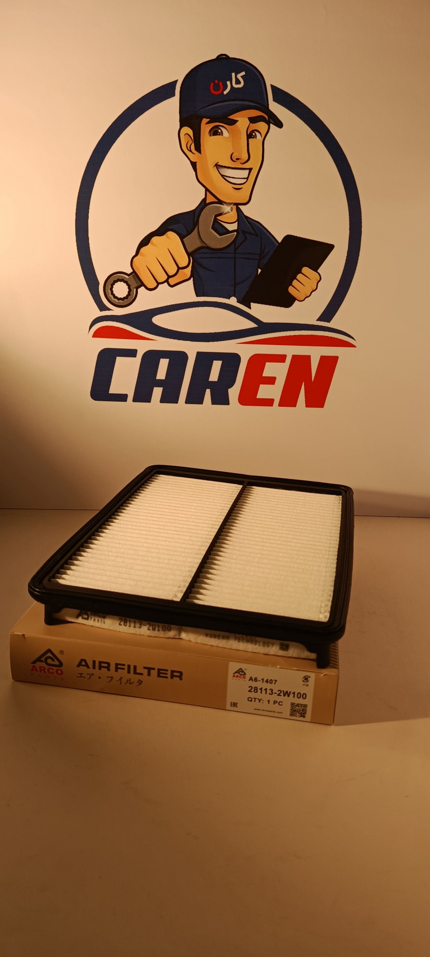 فیلتر هوا A6-1407 آرکو هیوندا سانتافه ، کیا سورنتو   (28113-2W100)
