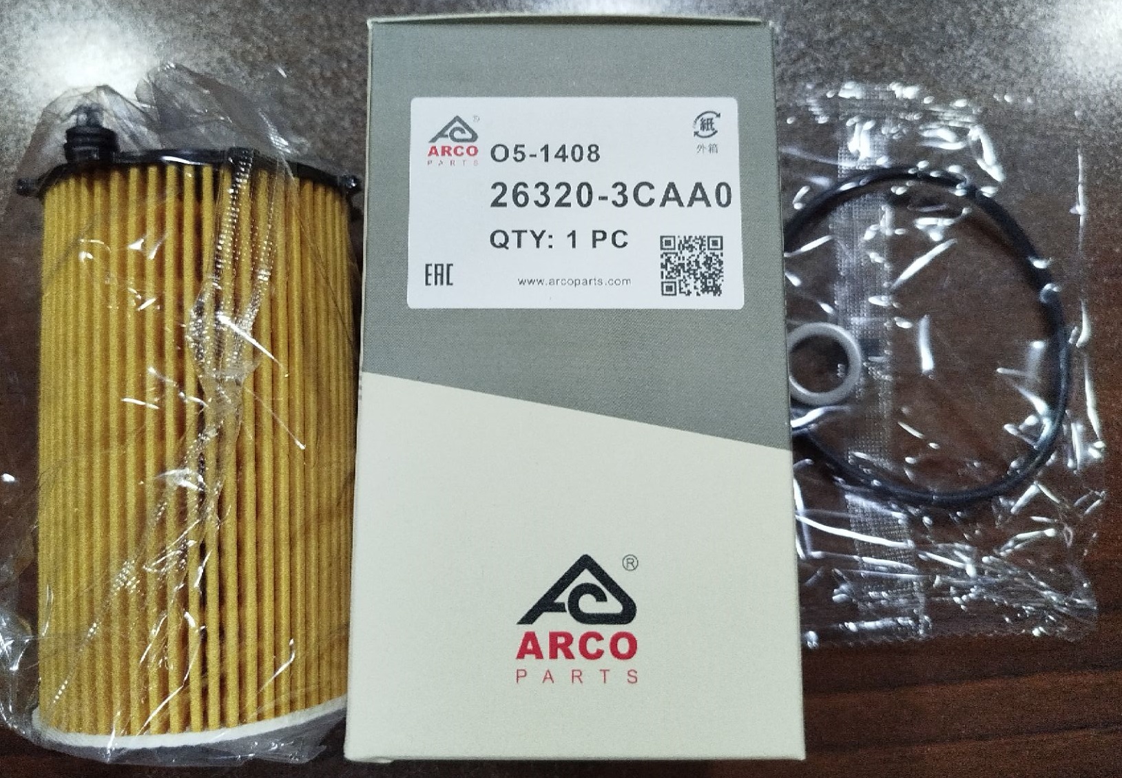فیلتر روغن o5-1408 آرکو هیوندا سانتافه ، هیوندا ازرا گرنجو ، کیا سورنتو ، کیا کادنزا (26320-3CAA0)
