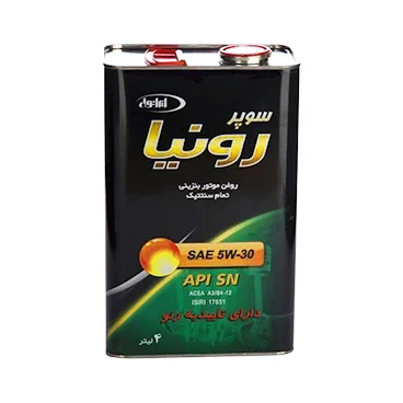 روغن موتور SN 5w-30 ایرانول مدل سوپر رونیا