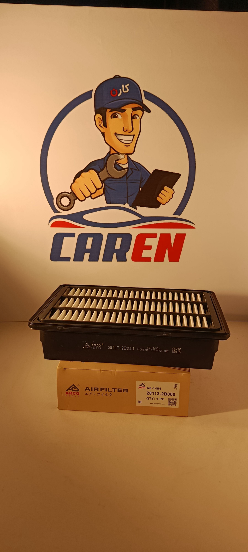 فیلتر هوا A6-1404 آرکو هیوندای سانتافه   (28113-2B000)