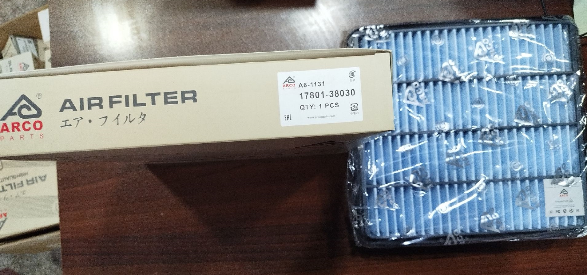 فیلتر هوا A6-1131 ارکو لندکروز 6 سیلندر ، لکسوس 570 (17801-38030)